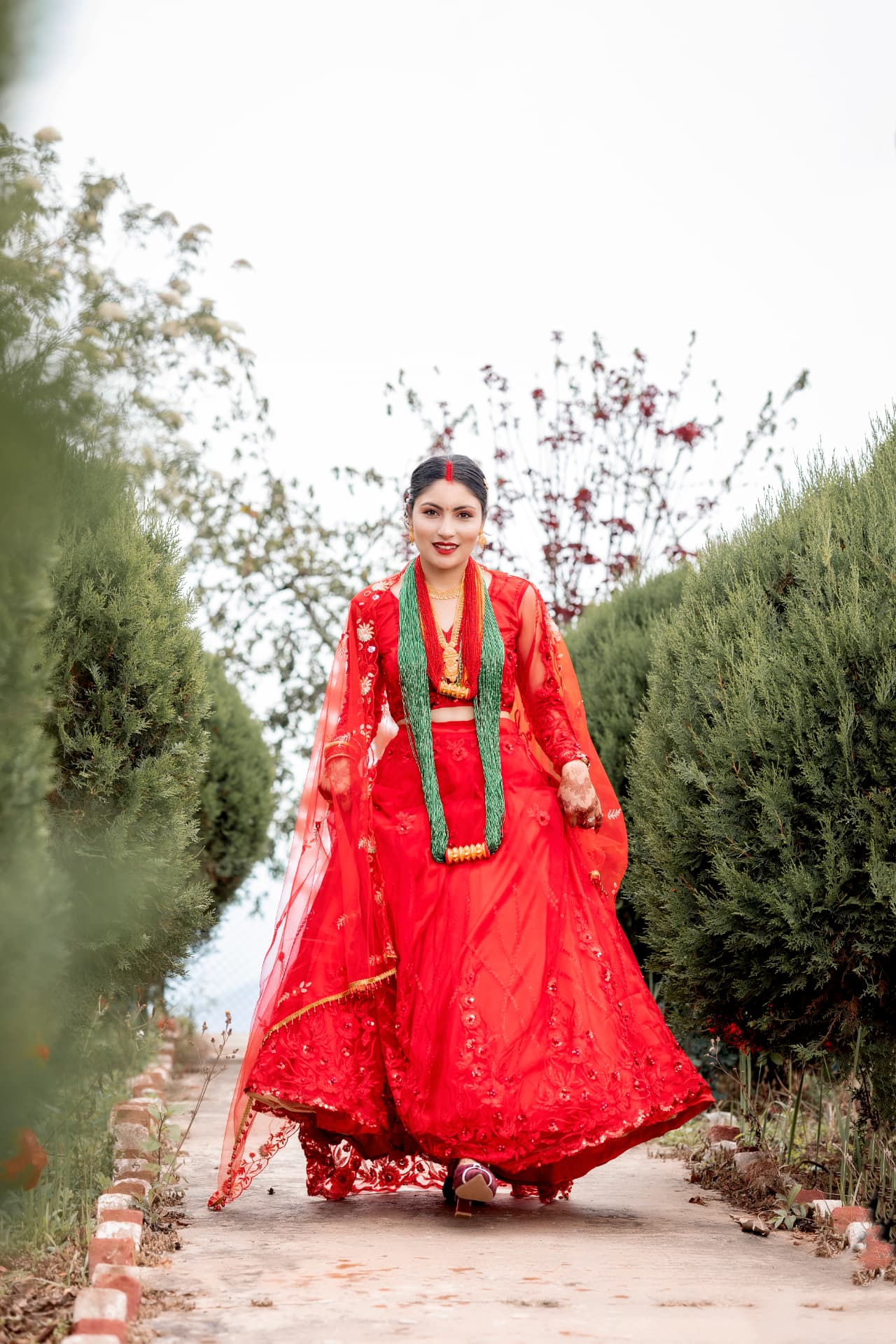 Baneeka Thapa in traditional Nepali attire